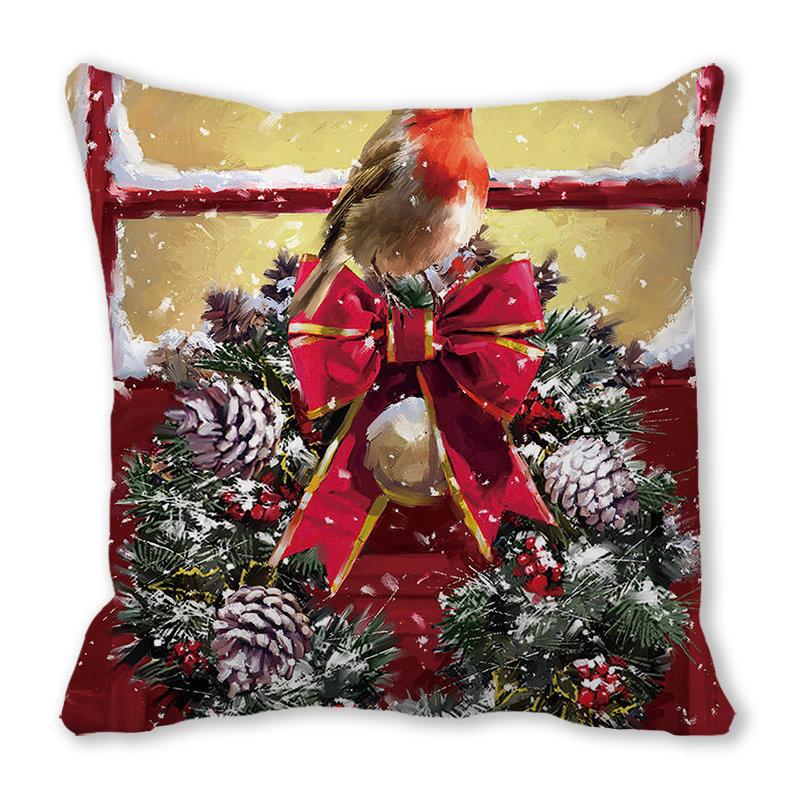 45*45 см наволочка с Рождеством, чехлы для диванных подушек, рождественские вечерние декоративные наволочки с Новым годом 2023, рождественские подарки Navidad