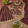 Maroon Embroidered Sharara Suit with Dupatta