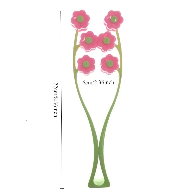 1 шт. портативный роликовый массажер для лица с цветочным дизайном Y-образный инструмент для релаксации лица косметический массажер для пальцев