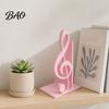 Music Themed Home Decor 3D Printed Treble Clef Bookends, Note Shelf Organizer, Non-Slip Modern Bookend Sculpture with Stable Support, Sturdy