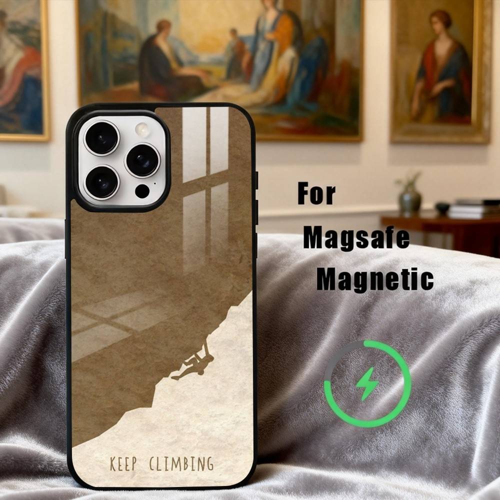 R-Rock C-Climbing Wall Art Phone Case For iPhone 17,16,15,14,13,12,Plus,Pro,Max for Magsafe Magnetic Wireless Charging
