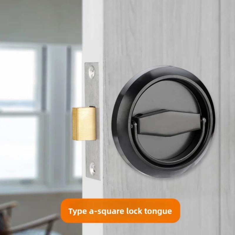 Invisible Recessed Door Lock Stainless Steel Handle Keyless Mechanical Outdoor Fire Proof Home Security Hardware
