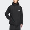 Adidas Sports Casual Hooded Zip Jacket Unisex Jackets Black JM9140