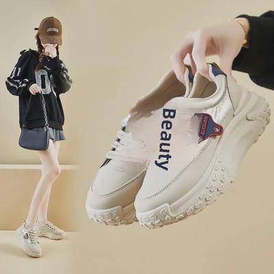 Корейская женская обувь для пап, весна 2025 года: Повседневные, на толстой подошве, в уличном стиле K6721 для студентов и бегунов