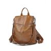 Real Leather Backpacks For Women Soft Calfskin Outdoor Travelling Commute Backpack Waterproof Ladies Daypacks 2 In 1 Shoulder Bag