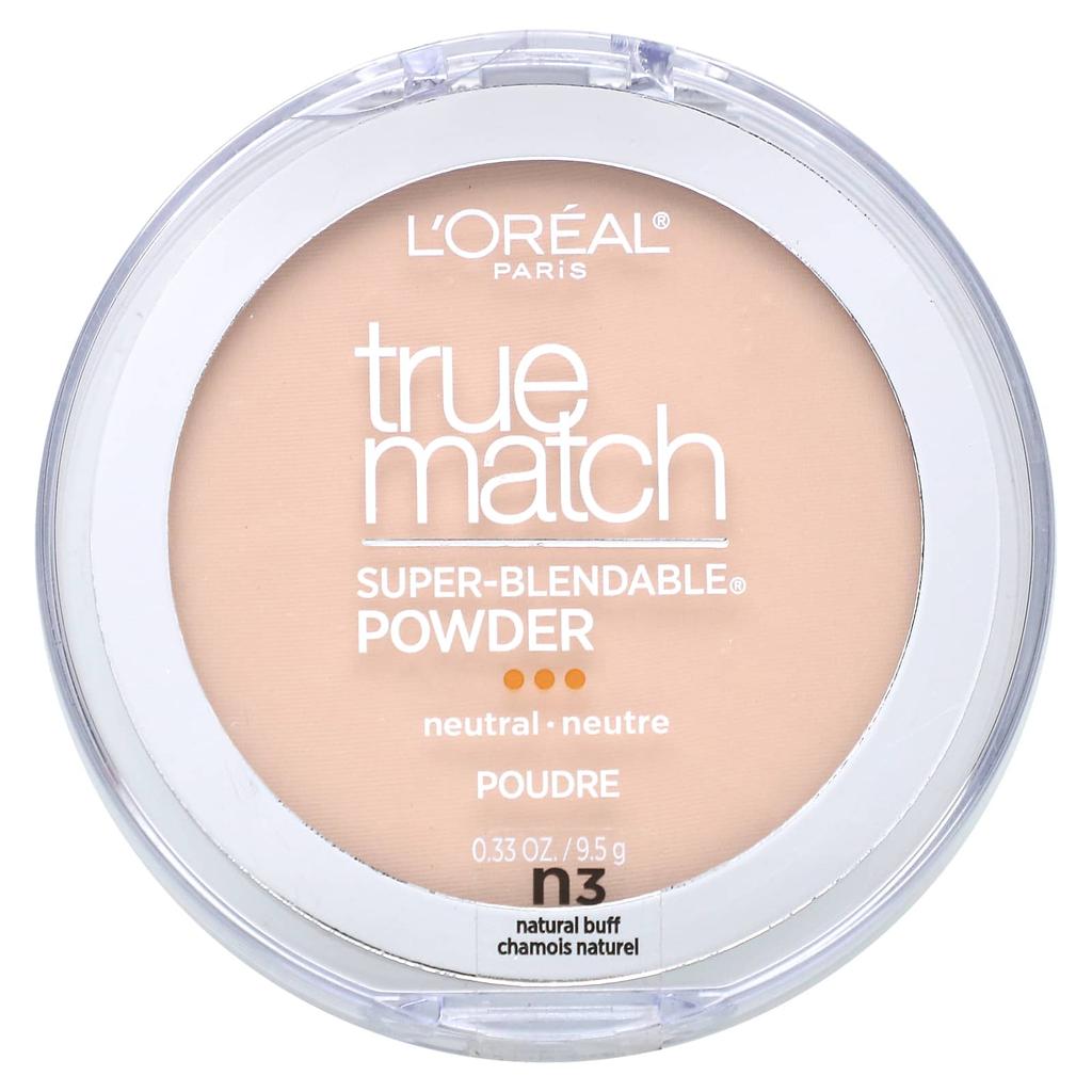 L'Oréal, True Match, Super Blendable Powder, N3 Natural Buff, 9.5 G (0.33 Oz)