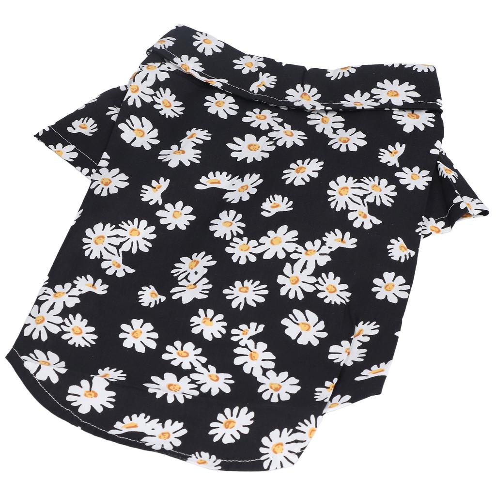 Daisy Print Dog Shirt Soft Breathable Flexible Pet T Shirt for Small Dogs and Cats