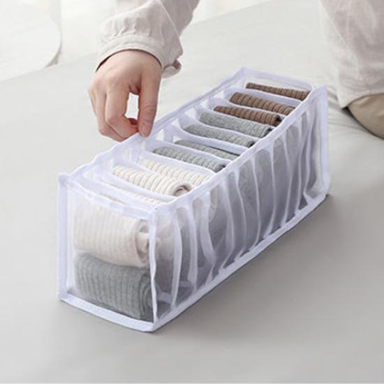 Органайзер для шкафа, ящик для хранения, складные органайзеры для нижнего белья, разделители для хранения, органайзер для ящиков, носки 6/7/9/11, сетчатая коробка для одежды