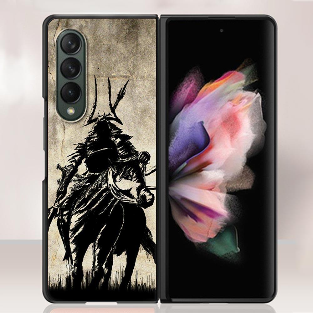 Zfold4 Art Японский самурайский чехол для Samsung Galaxy Z Fold3 5G Жесткий тонкий чехол Ультратонкий чехол для телефона Galaxy Z Fold 3