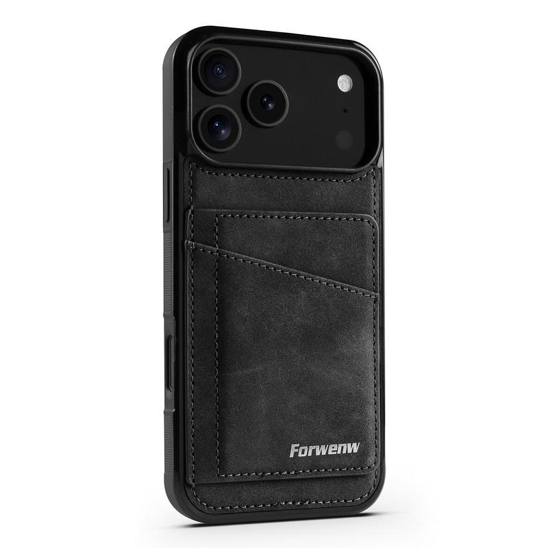 Роскошный чехол-кошелек с отделениями для карт из задней кожи для iPhone 17 Pro Max 16 Plus 15 14 13 12 Pro Max 11 16E Air с металлической пряжкой, держатель для карт, подставка для телефона, чехол