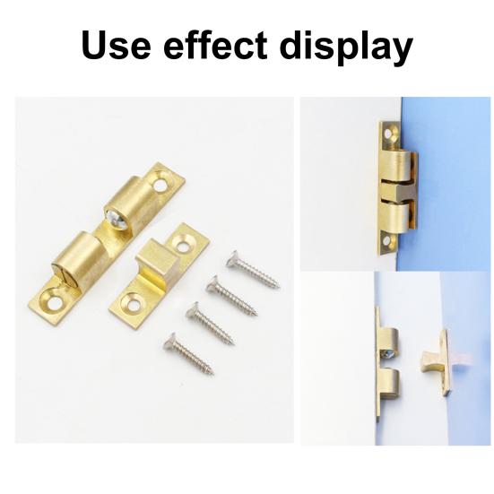 Закрывающая защелка Гладкая поверхность Нержавеющая защитная защелка для кухонной двери со свободными винтами Соединение с шкафом Толстая простая установка Дверная защелка для дома