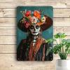 1 шт. Ретро Металлическая табличка Dia De Los Muertos, Алюминиевый настенный плакат для декора дома, фермерского дома, кухни