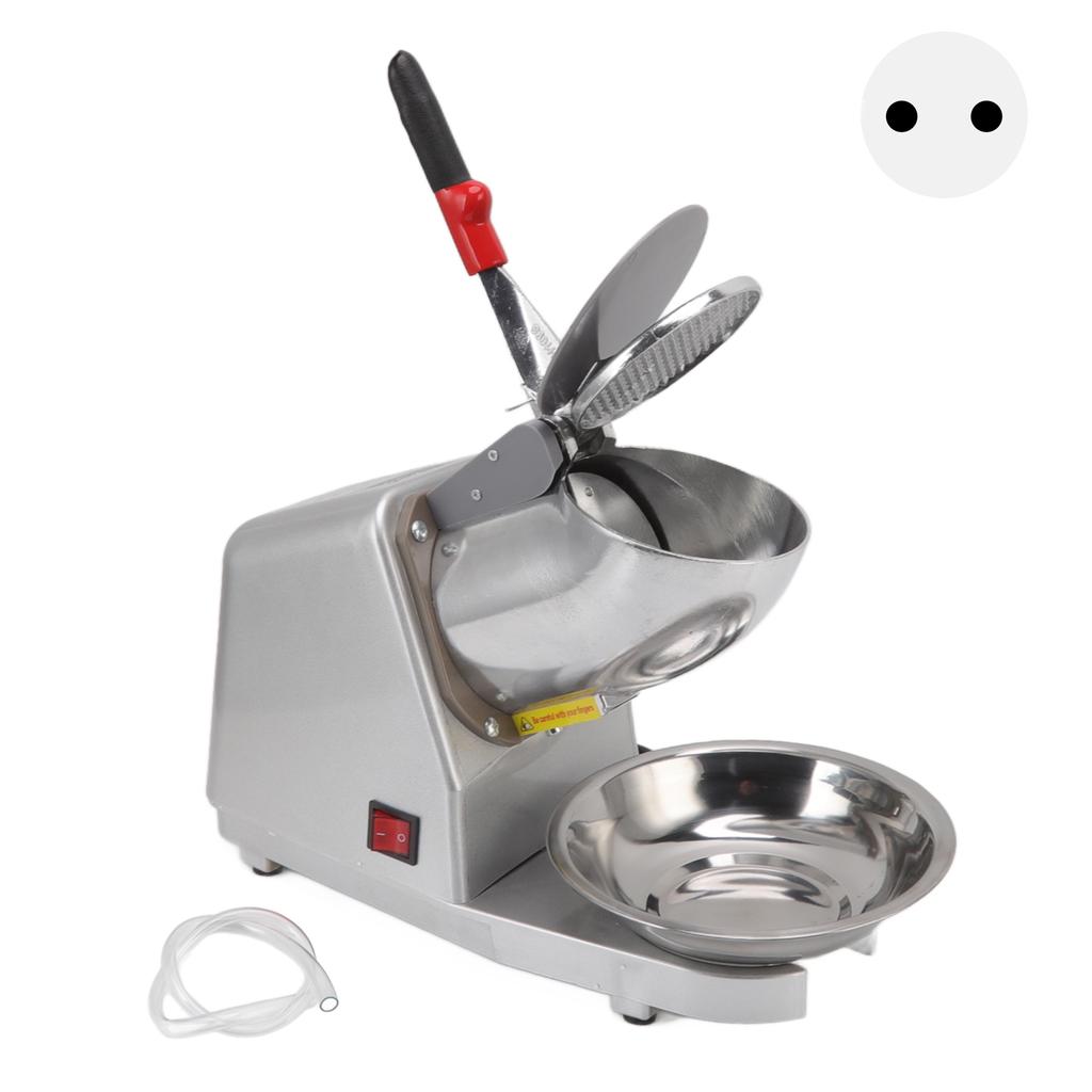 Electric Ice Crusher Stainless Steel Dual Blades Food Grade Low Noise 300W Output Shaved Ice