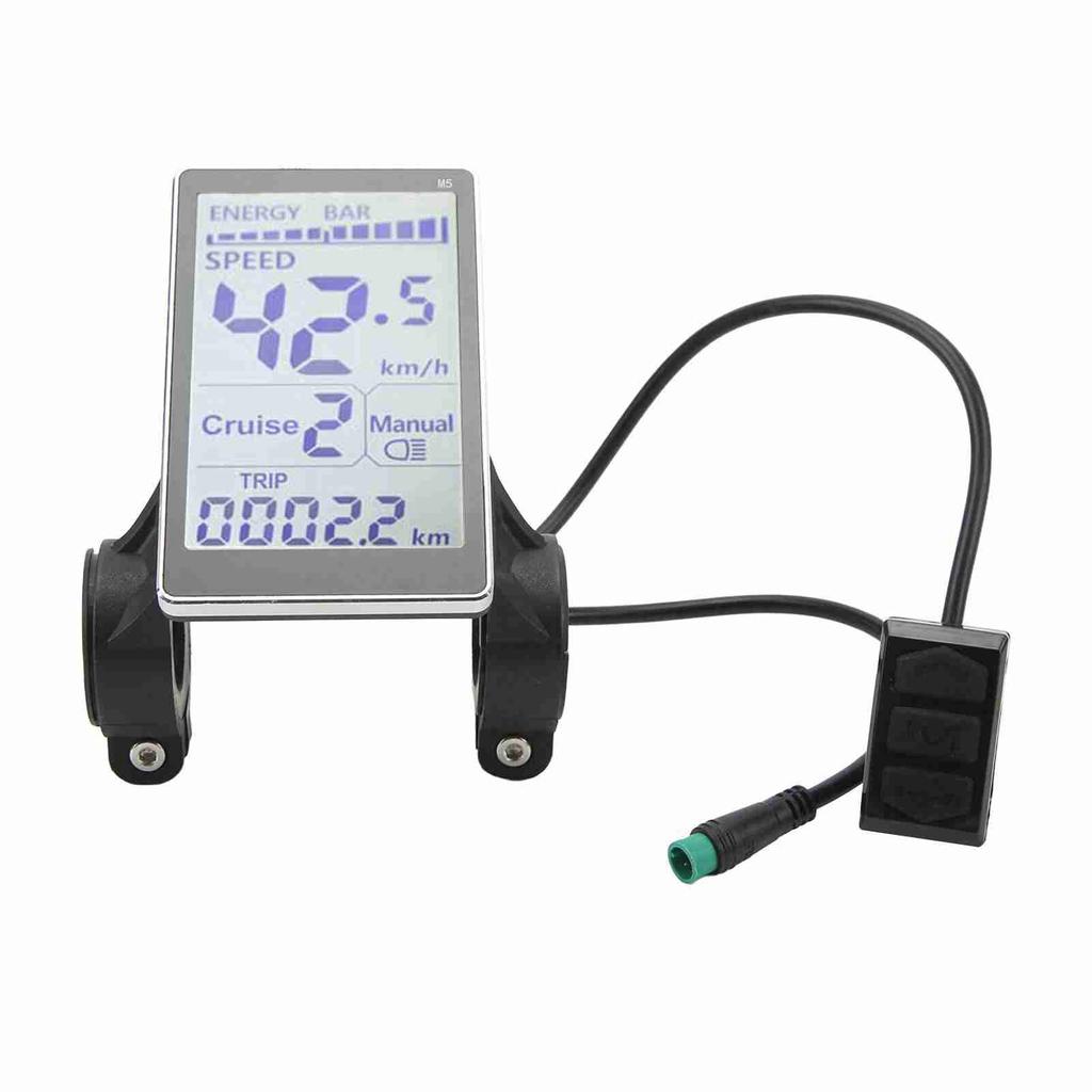 Electric Bike LCD Meter 5 Pin 24V 36V 48V 60V Universal E Scooter M5 LCD Panel Screen for 31.8