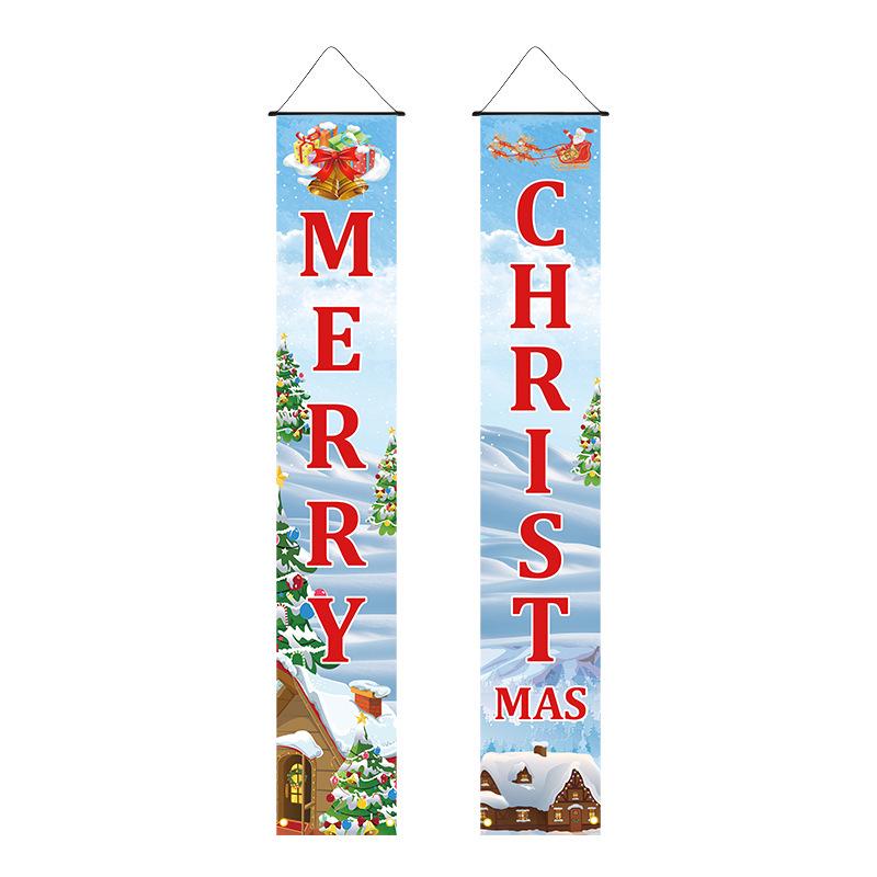 New Christmas Hanging Flag: Atmosphere Decoration, Ins Style Background Cloth, Custom Christmas Couplets for Porch (2026).