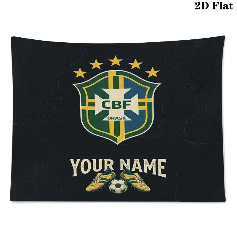 Custom Name Brazil2 Printed Tapestry – Wall Hanging for Bedrooms, Dorms, and Home Decor