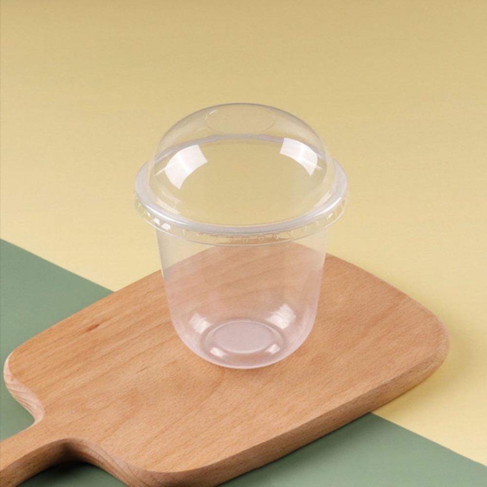50pcs 250/360/500ML Ice Cream Cup U Shaped Dessert Cup Drinkware Salad Cup Jelly