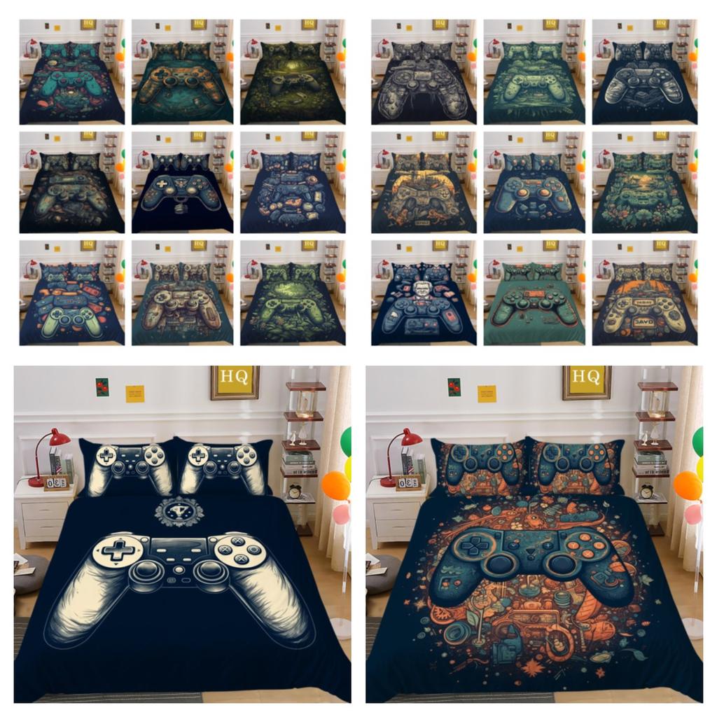 Комплект пододеяльников с 3D игровой консолью и принтом, домашнее постельное белье, односпальная кровать, одежда для мальчиков и детей, мягкий комплект постельного белья, чехол