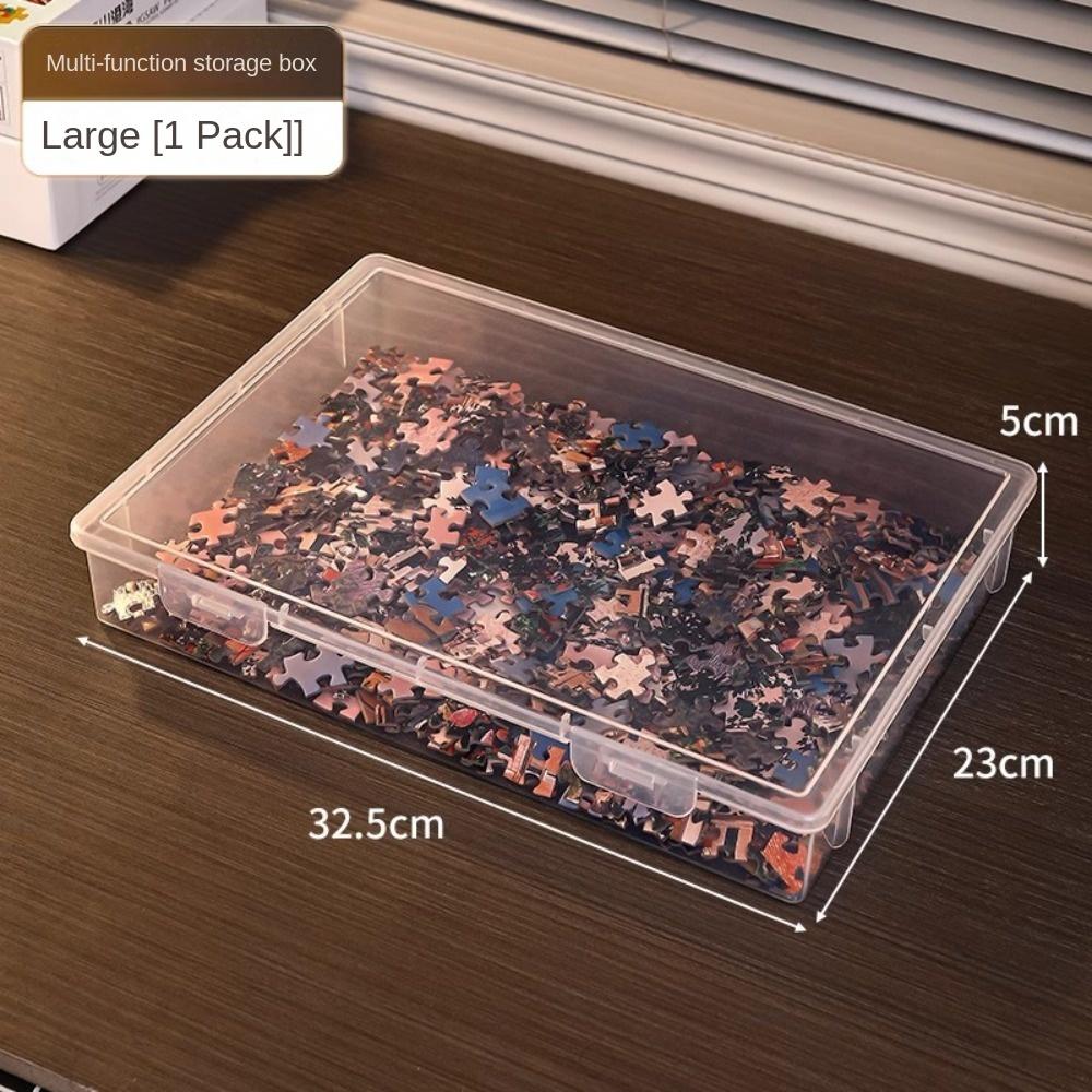 Штабелируемый ящик для хранения пазлов, многофункциональный органайзер для документов большой вместимости с водонепроницаемой застежкой