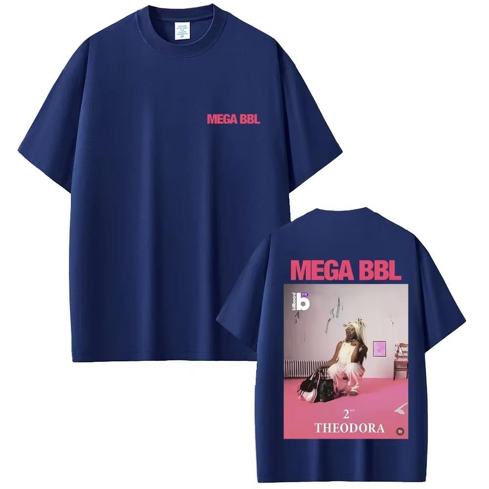 Rapper Theodora Mega Bbl Album Graphic T-shirt Men Women Hip Hop Fashion Pop Music T Shirt Unisex Casual Vintage Cotton T-shirts