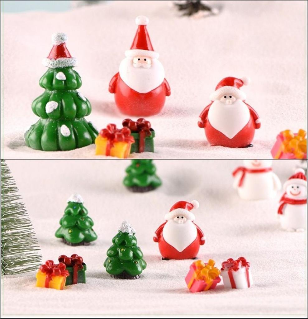 Fairy Garden Decoration Dollhouse Figures Figurines Ornaments Christmas Miniature Micro Landscape