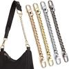Aluminum Replacement Purse Chain Metal Flat Chain Extender with Metal Buckle Shoulder Bag Straps