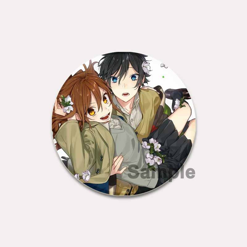 32/44/58 мм Love Anime Horimiya Значки на рюкзаке Аксессуары Miyamura Izumi Hori Kyouko Мультфильм Броши для одежды Сумка Декор Подарки Булавки