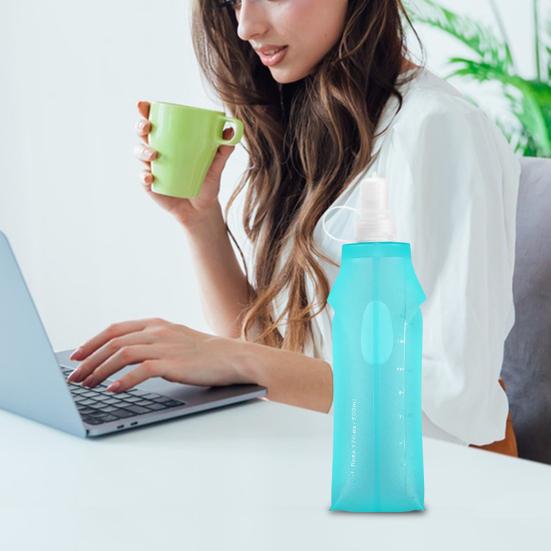 Складные бутылки для воды 250/500 мл, сумка для воды из ТПУ, складная фляга без BPA для бега, пешего туризма, велоспорта, скалолазания