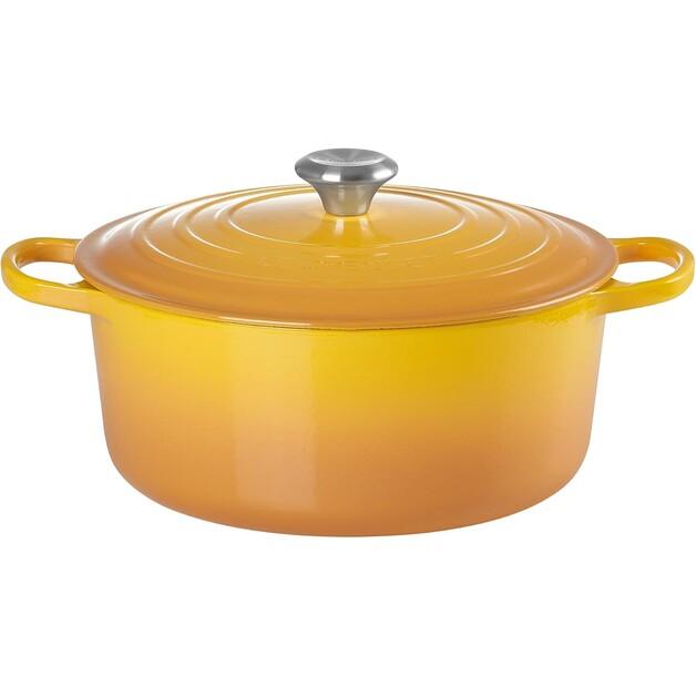 Чугунная жаровня Le Creuset Signature круглая 28 см нектар 6,7 л (21177286724430)