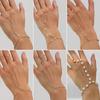 Accessories Versatile Simple Fine Chain Imitation Pearl Jewelry Ins Imitation Crystal Tassel Finger Bracelet Women