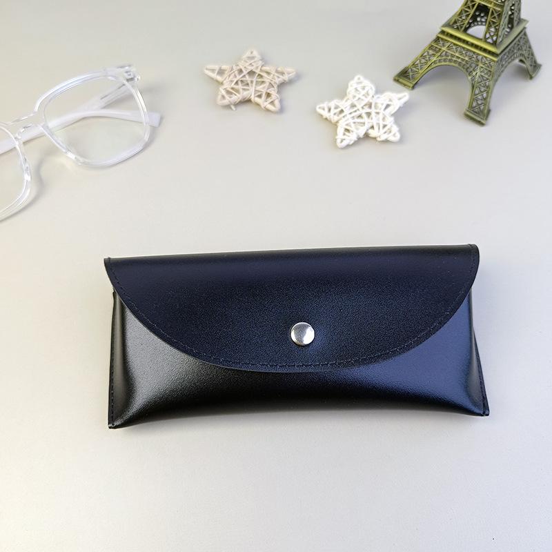 Кожаный чехол для очков, Простой и модный однотонный упаковочный чехол для очков