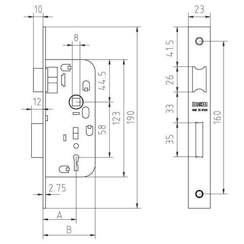 ВРЕЗНЫЙ БЛОК ЛАТУНЬ 35ММ 1508 MCM