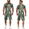 New Fashion Hawaiian Style 3D Print Tees/Shorts/Sets Casual Holiday Couple Outfits Summer Short Sleeve T-Shirt Beach Shorts Suit