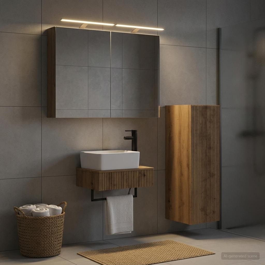 Bathroom Cabinet Set 4 pcs Artisan Oak 50 x 14.5 x 70 cm