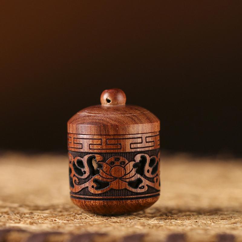 1 шт. деревянная коробка для таблеток для лекарств, мини-деревянный чехол для таблеток для спасения, портативный кулон