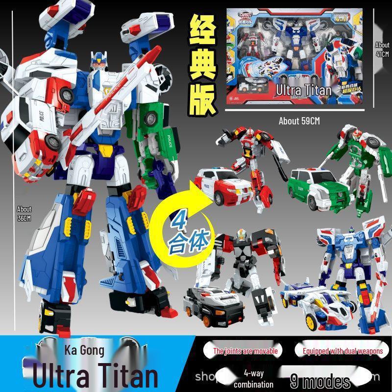 Kabo Car God's Crystal Beast Squadron Transforming Mecha Robot Toy