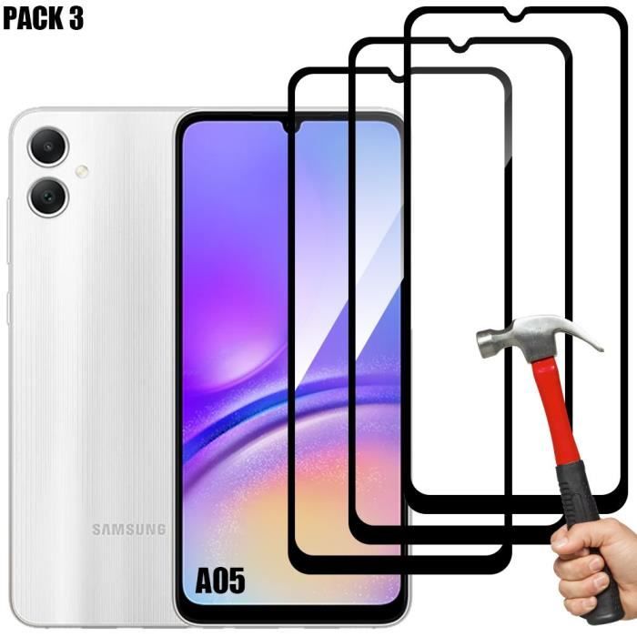 Закаленное стекло - BOOLING - Совместимо с Samsung Galaxy A05 - Набор из 3 шт. - Защита 9H - Защита от царапин