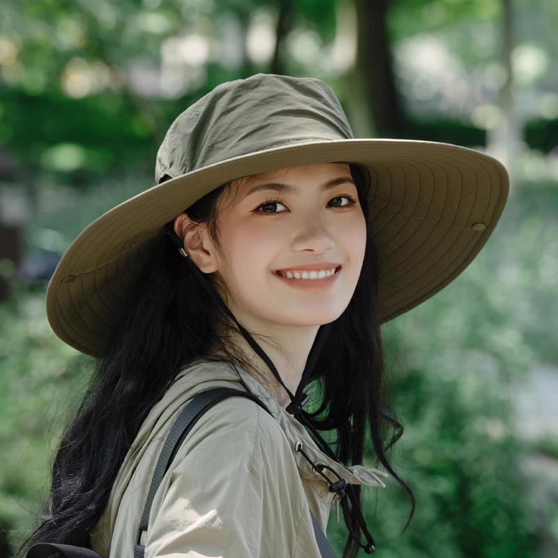 Large brim light breathable sunscreen hat sunshade fisherman hat children quick drying hiking hat men and women