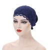 Модная элегантная тюрбанная шапка однотонная эластичная хиджаб-кепка дышащая с завязками под шарф головной убор для женщин