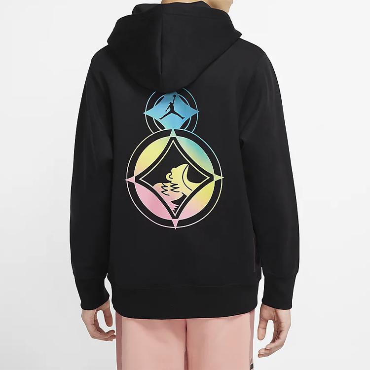 Jordan Китайский Новый год вязаный свитер с капюшоном мужские топы черный CU2323-010