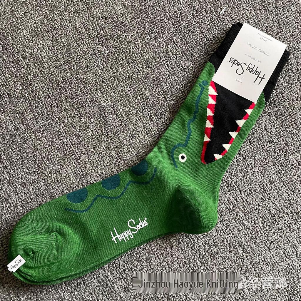 Hippy Happy Мужские Универсальные Хлопковые Носки до Середины Икры Модные