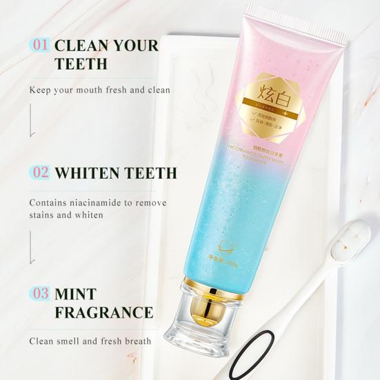 1/2/3Pcs 100G Nicotinamide Whitening Toothpaste Freshening Breath Stain Removal Oral Health Enamel Protection Teeth Cleaning Brightening Toothpaste