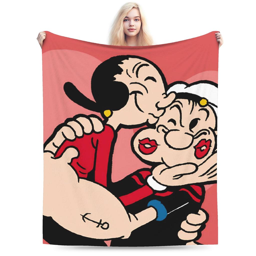 Popeye Blanket Fleece Relax Super Soft Throw Blankets for Home Quilt