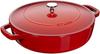 Staub staub Pan Cherry Большая литая вручную эмалированная кастрюля для сукияки мелкая, совместимая с IH Japanese Braiser "Blazer Sauté 28 см" [Авторизованный продукт]