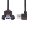 Высокоскоростной USB 3.0 удлинительный кабель 5 Гбит/с с адаптером под прямым углом/прямой головкой, штекер-розетка, дизайн с ушками для надежного крепления