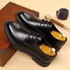 Spring and Autumn Men's Comfortable Business British Casual Leather Shoes Classic Men Korean Lace Up Small Leather Shoes