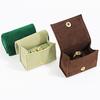 Mini Jewelry Box Elegant Luxury Soft Velvet Portable Solid Color Snap Button Travel Ear Studs Earrings Finger Ring Organizer Bag Holder Container Case