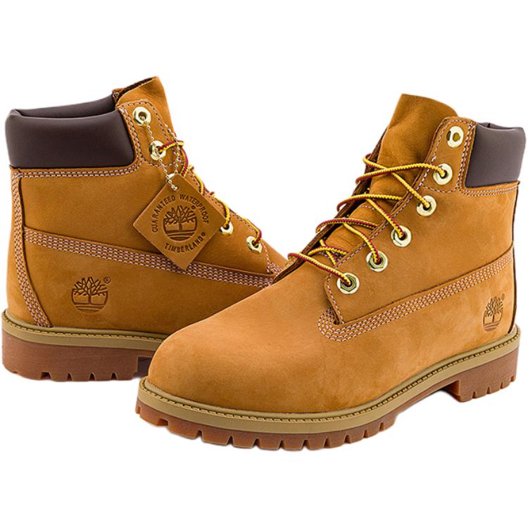 Timberland Премиум серия противоскользящие низкие детские ботинки детские ботинки желтые 12909W