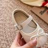Туфли для девочек в корейском стиле, маленькие кожаные туфли, детские туфли-принцессы с бантом, легкие туфли Мэри Джейн, детские туфли-лодочки с мелким вырезом