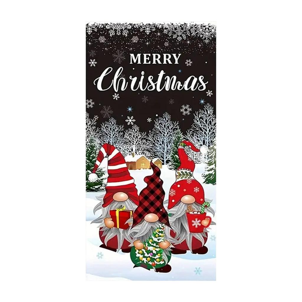 Рождественская занавеска для двери, рождественская фотофоновая ткань, подвесная ткань для создания атмосферы Нового года, 90 * 180 см